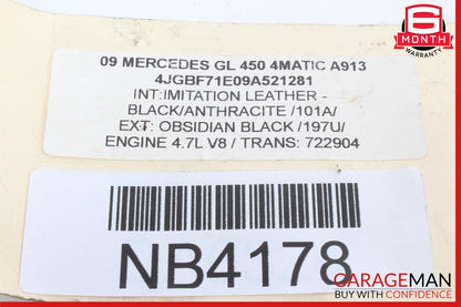 06-13 Mercedes X164 GL450 4MATIC Rear Left Side Window Regulator Motor OEM