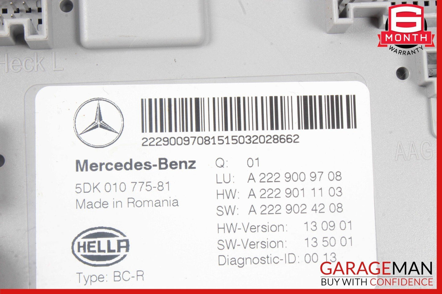 15-18 Mercedes W205 C300 C400 C350e Rear Trunk SAM Control Module Unit OEM