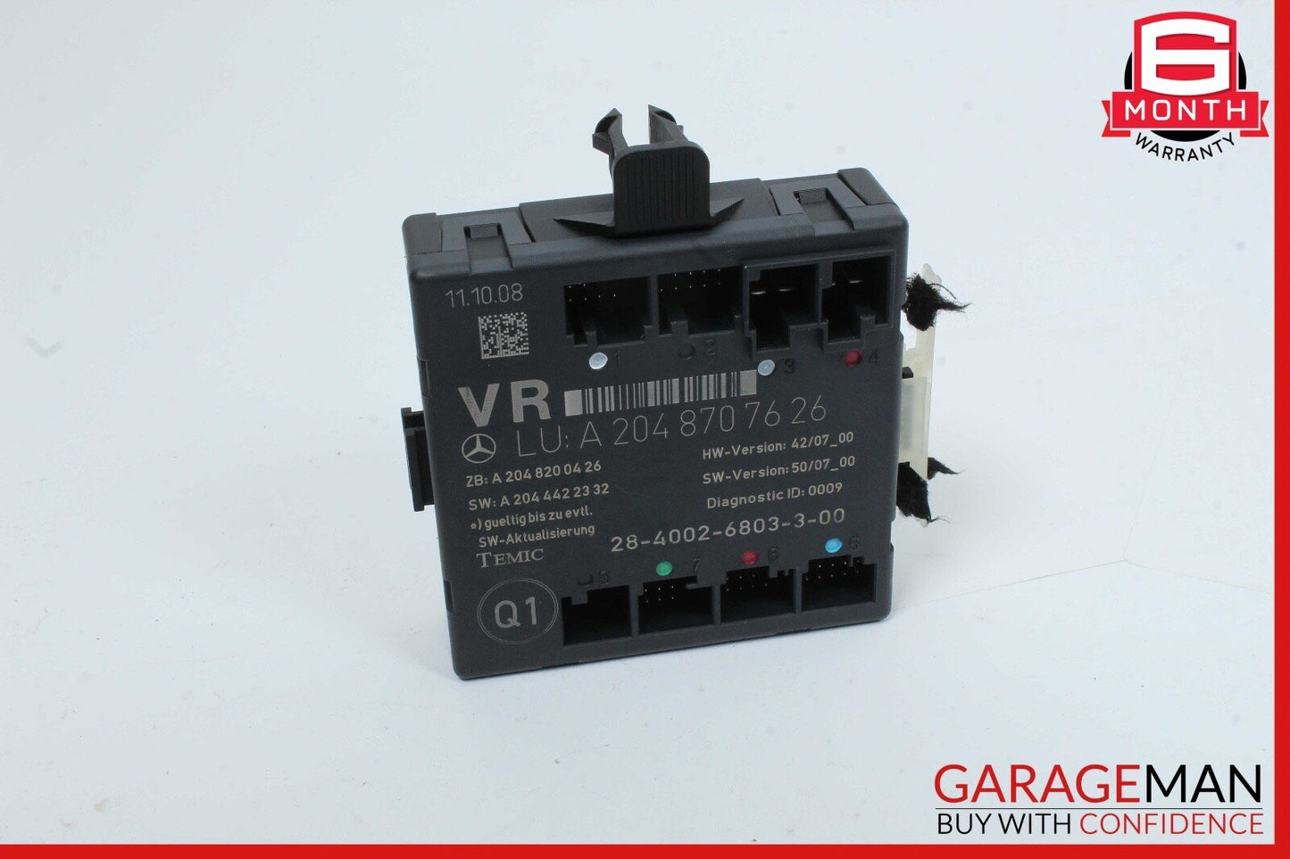 09-15 Mercedes X204 GLK350 4MATIC Front Right Side Door Control Module Unit OEM