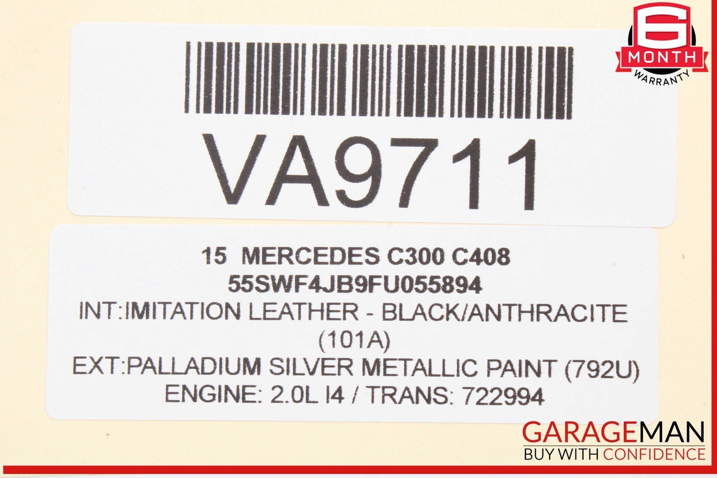 15-20 Mercedes W205 C300 Rear Right or Left Lower Rearward Control Arm OEM