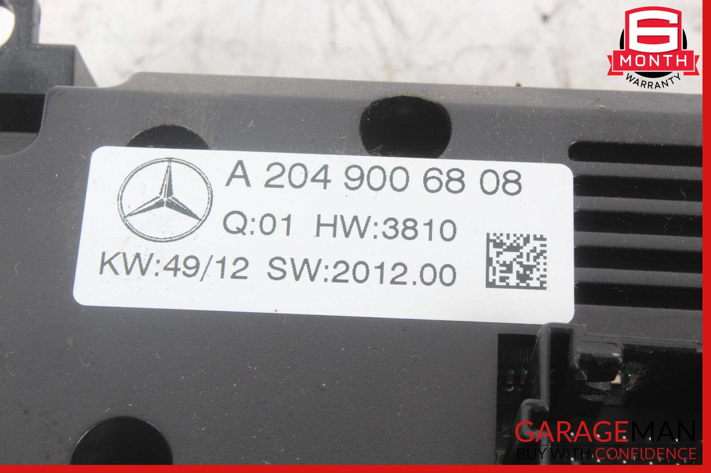 12-14 Mercedes W204 C250 AC A/C Climate Temperature Heater Switch Control Panel