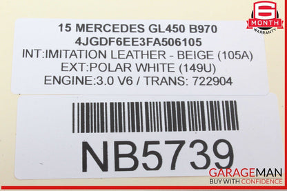 12-19 Mercedes X166 GL450 ML400 GLE350 Front Right Side Door Control Module Unit