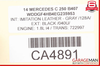 08-18 Mercedes W204 C250 E550 CLS550 Rear Left Side Door Control Module Unit OEM