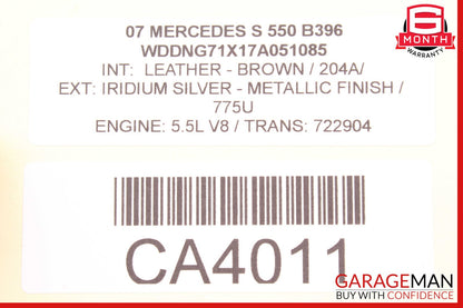 07-13 Mercedes W221 S550 S400 Front Left Door Control Module 2219007301 OEM