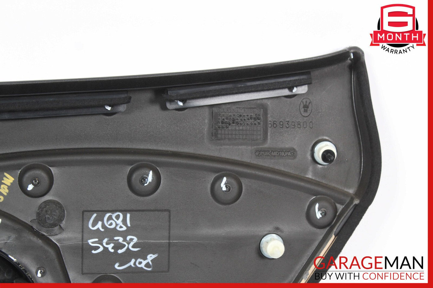 03-13 Maserati Quattroporte M139 Rear Left Side Interior Door Panel OEM