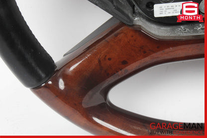 10-13 Mercedes W221 S550 S600 Steering Wheel w/ Paddle Shifters Wood Anthracite