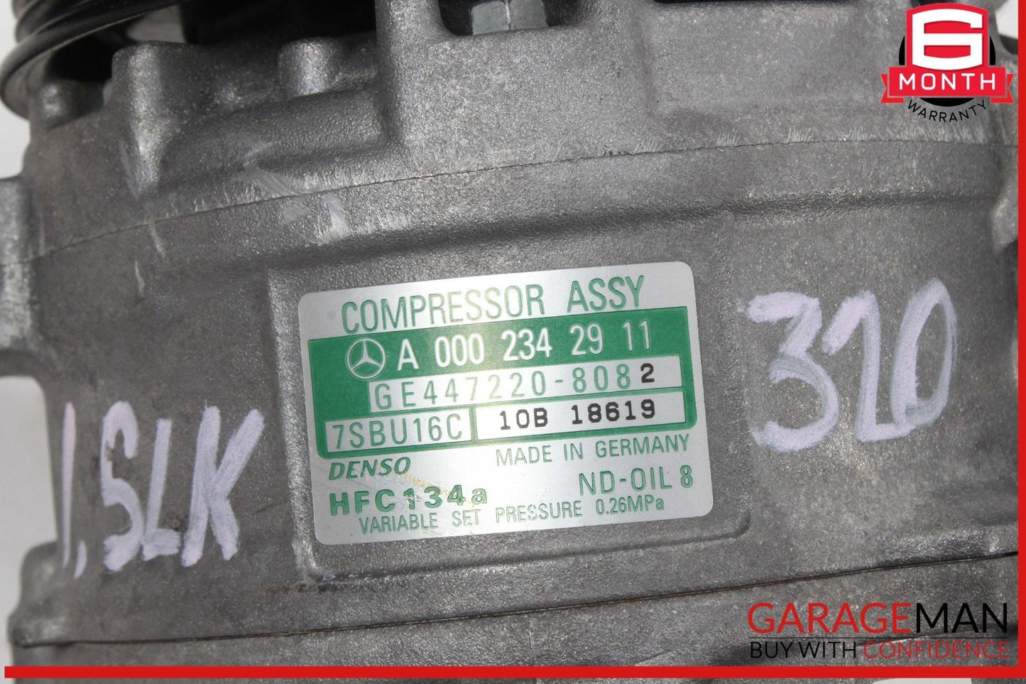 01-04 Mercedes R170 SLK320 SLK230 A/C Compressor Air Conditioning 0002342911 OEM