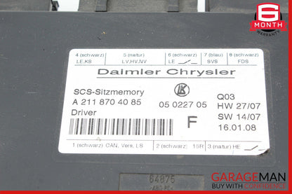 03-13 Mercedes W211 E350 E320 GL550 Front Left Seat Control Module Unit OEM