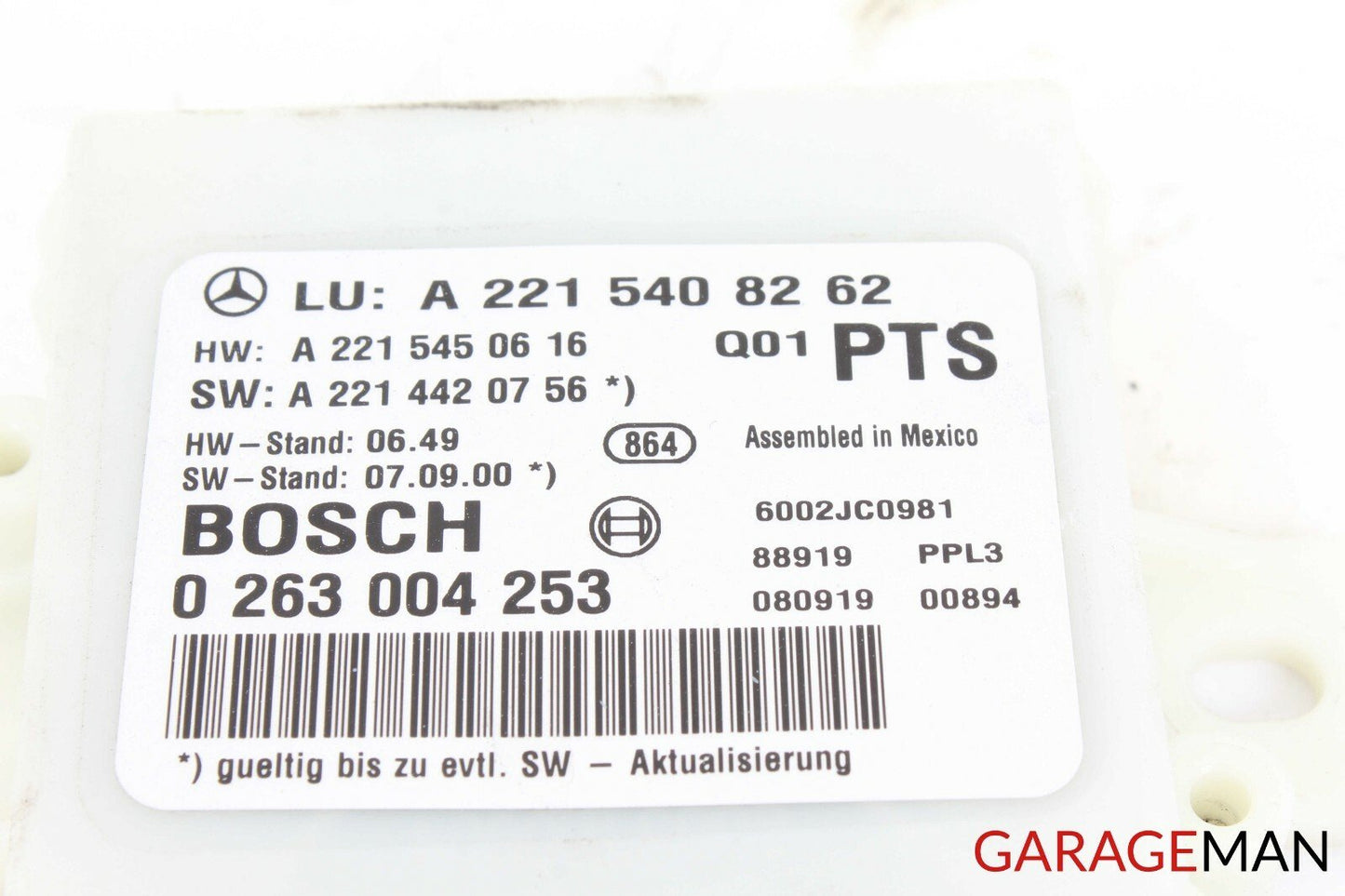 07-13 Mercedes W221 S550 S63 AMG Park Assist Parktronic Control Module Unit OEM