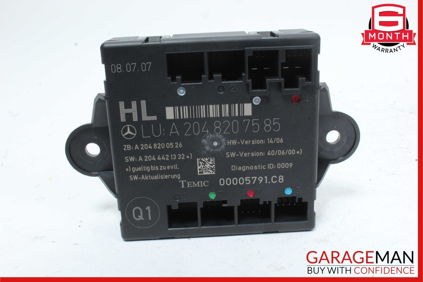 08-18 Mercedes W204 C350 CLS550 GLK350 Rear Left Side Door Control Module OEM
