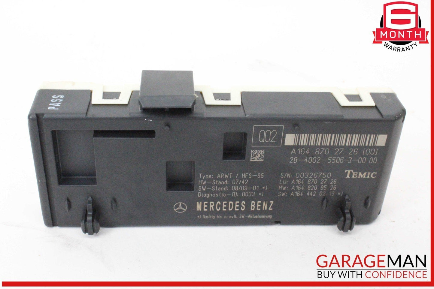 09-13 Mercedes X164 GL450 R350 Trunk Lid Liftgate Tail Gate Control Module OEM