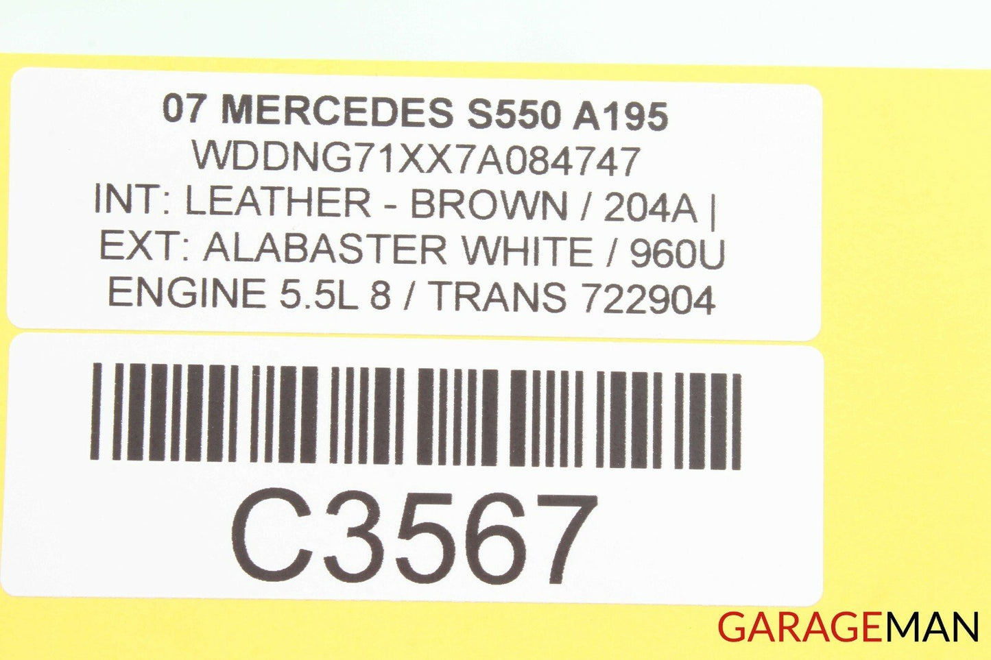 07-09 Mercedes W221 S550 CL550 Trunk Seat Lumbar Vacuum Pump 2218000248 OEM