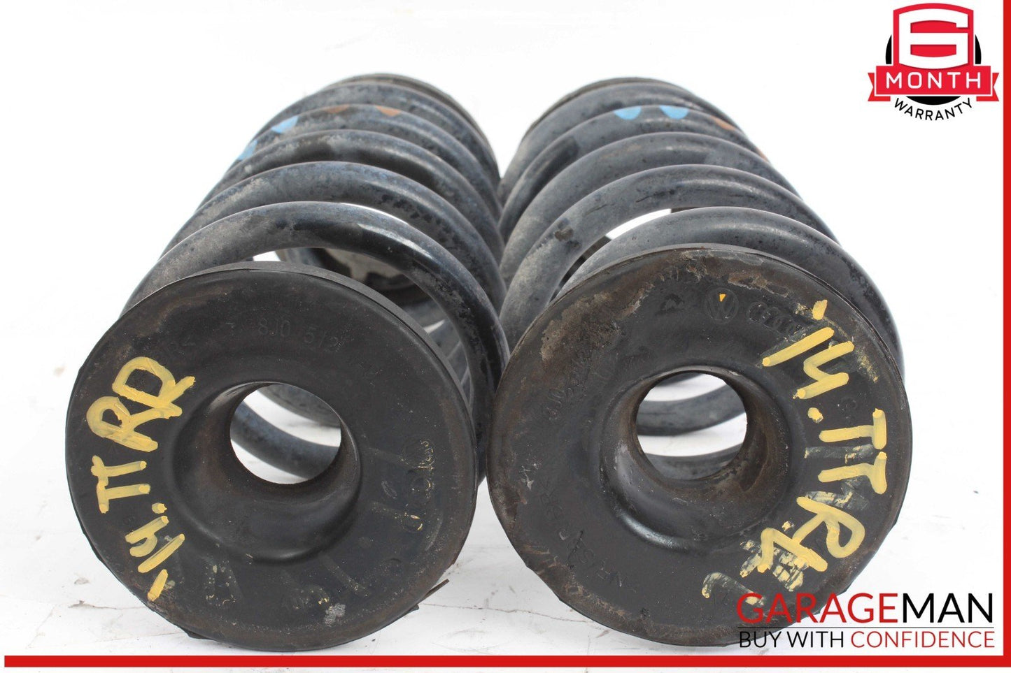 08-15 Audi TT TTS Rear Left or Rear Right Side Coil Spring Set of 2 OEM