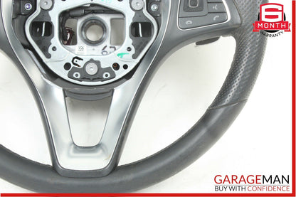 16-18 Mercedes W213 E250 E400 AMG Sport 3 Spoke Steering Wheel Assembly Black