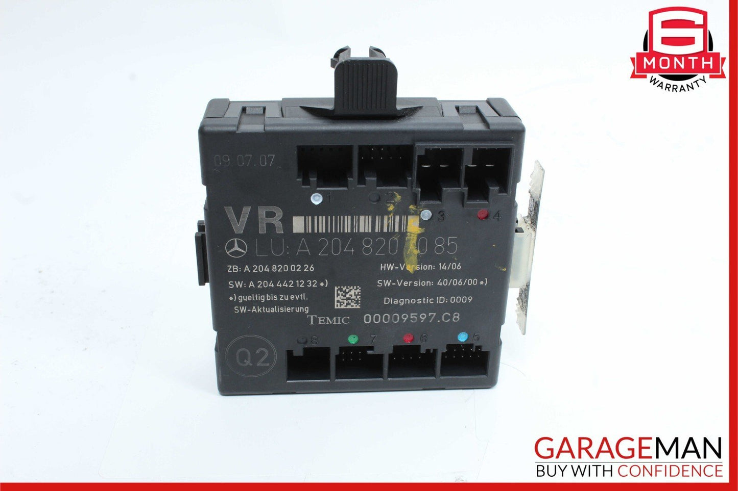 08-18 Mercedes W204 C300 C250 E400 Front Right Side Door Control Module OEM