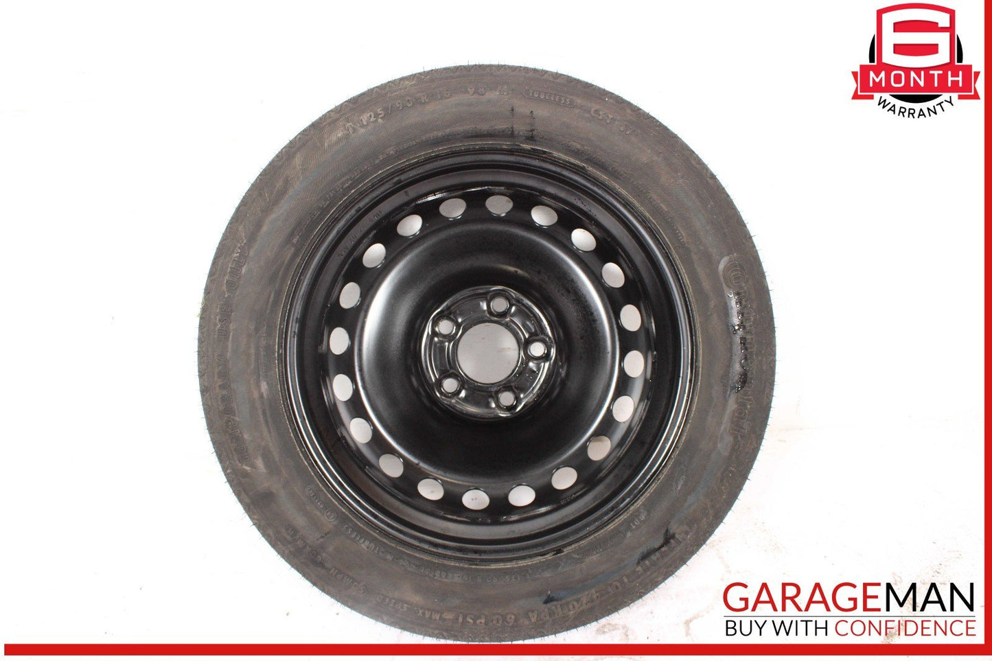 08-14 Mercedes W204 C250 C300 Emergency Spare Tire Donut Wheel Rim 125 90 16"