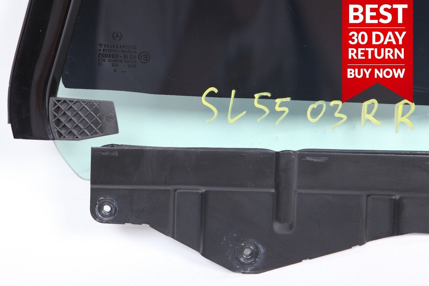 03-11 MERCEDES R230 SL55 AMG REAR RIGHT PASSENGER QUARTER WINDOW GLASS A74 OEM