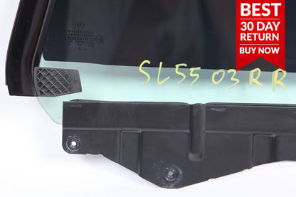 03-11 MERCEDES R230 SL55 AMG REAR RIGHT PASSENGER QUARTER WINDOW GLASS A74 OEM