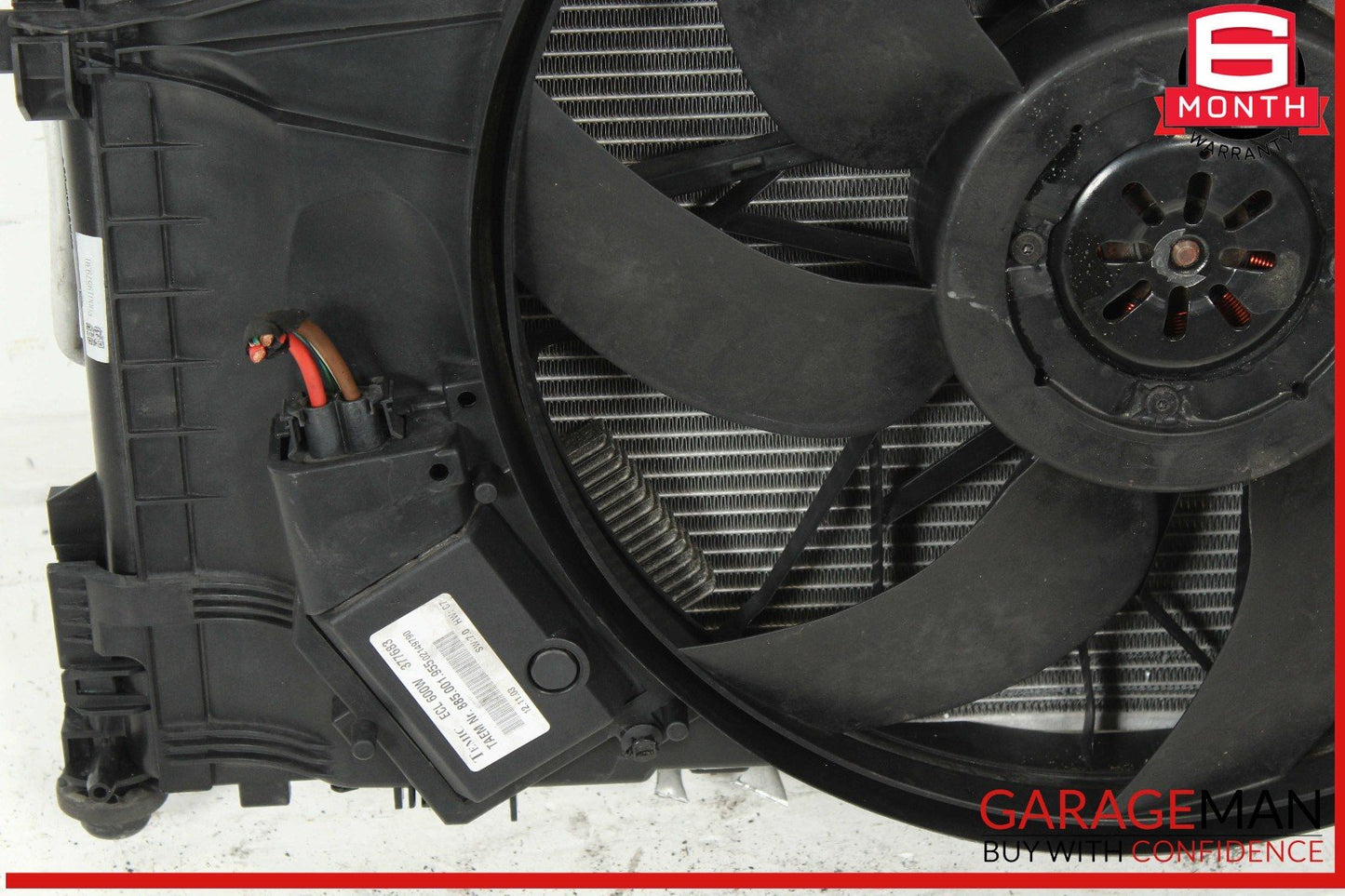 01-05 Mercedes W203 C240 Engine Cooling Radiator Fan Shroud Motor A/C Condenser