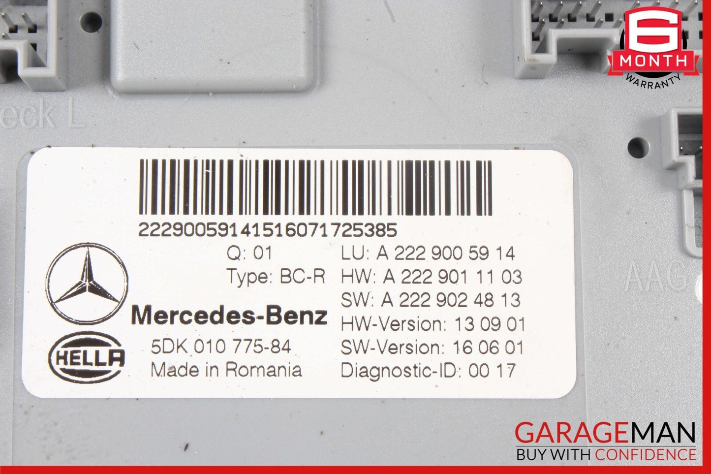 15-18 Mercedes W205 C300 C400 C350e Rear Trunk SAM Control Module Unit OEM
