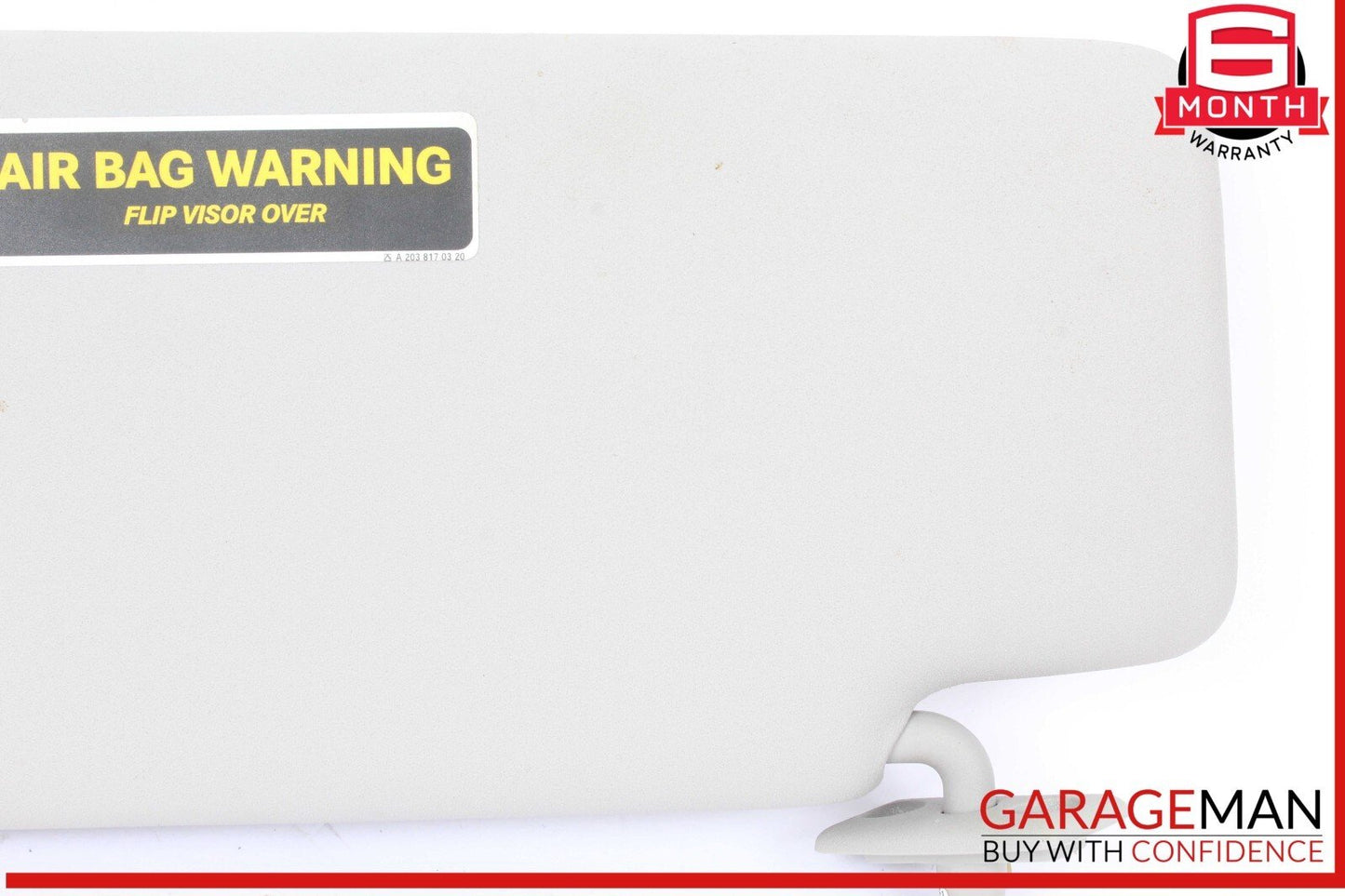 01-07 Mercedes W203 C350 Sport Front Right Side Sunvisor Sun Visor Gray OEM