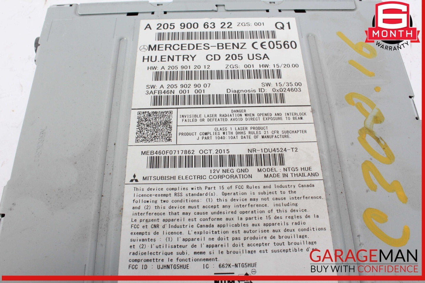 15-18 Mercedes W205 C300 C350e Navigation Radio CD Command Control Unit OEM