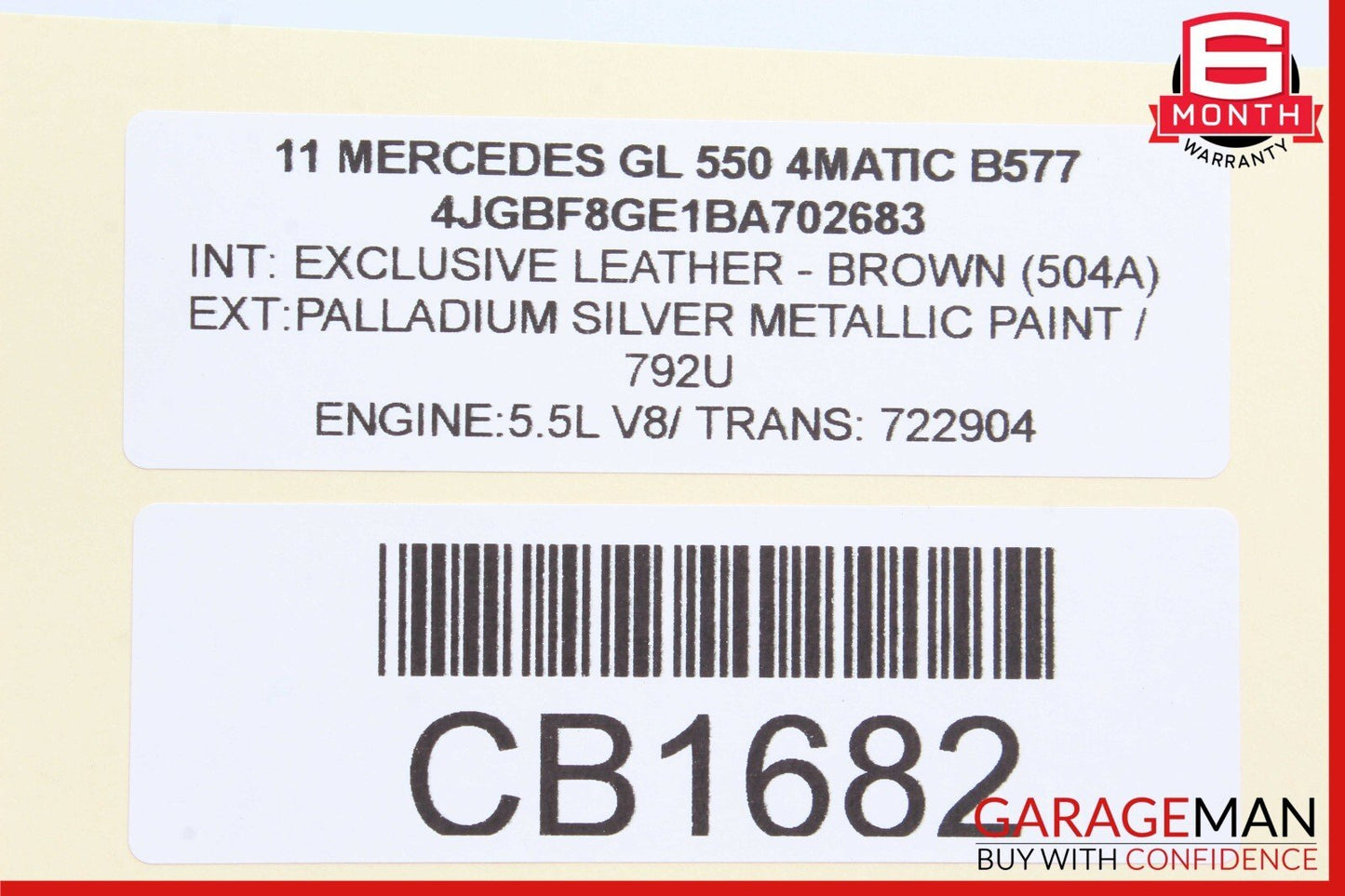 07-12 Mercedes X164 GL550 Rear Third Seat Row Power Folding Controller Module
