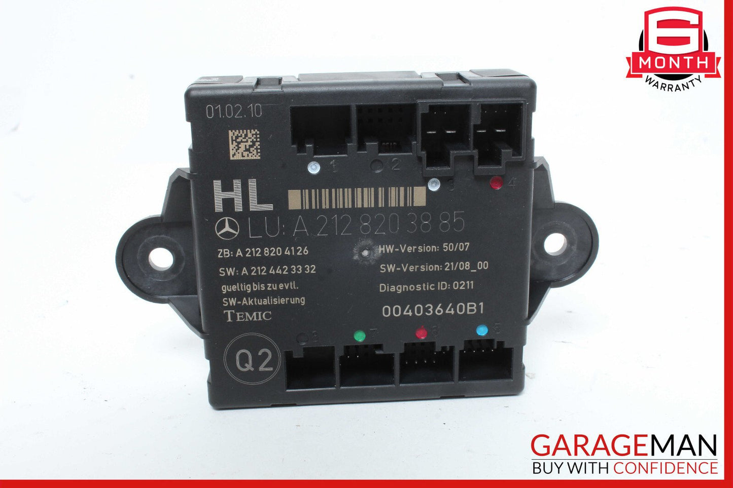 08-18 Mercedes X204 GLK350 C350 Rear Left Door Control Module 2128203885 OEM