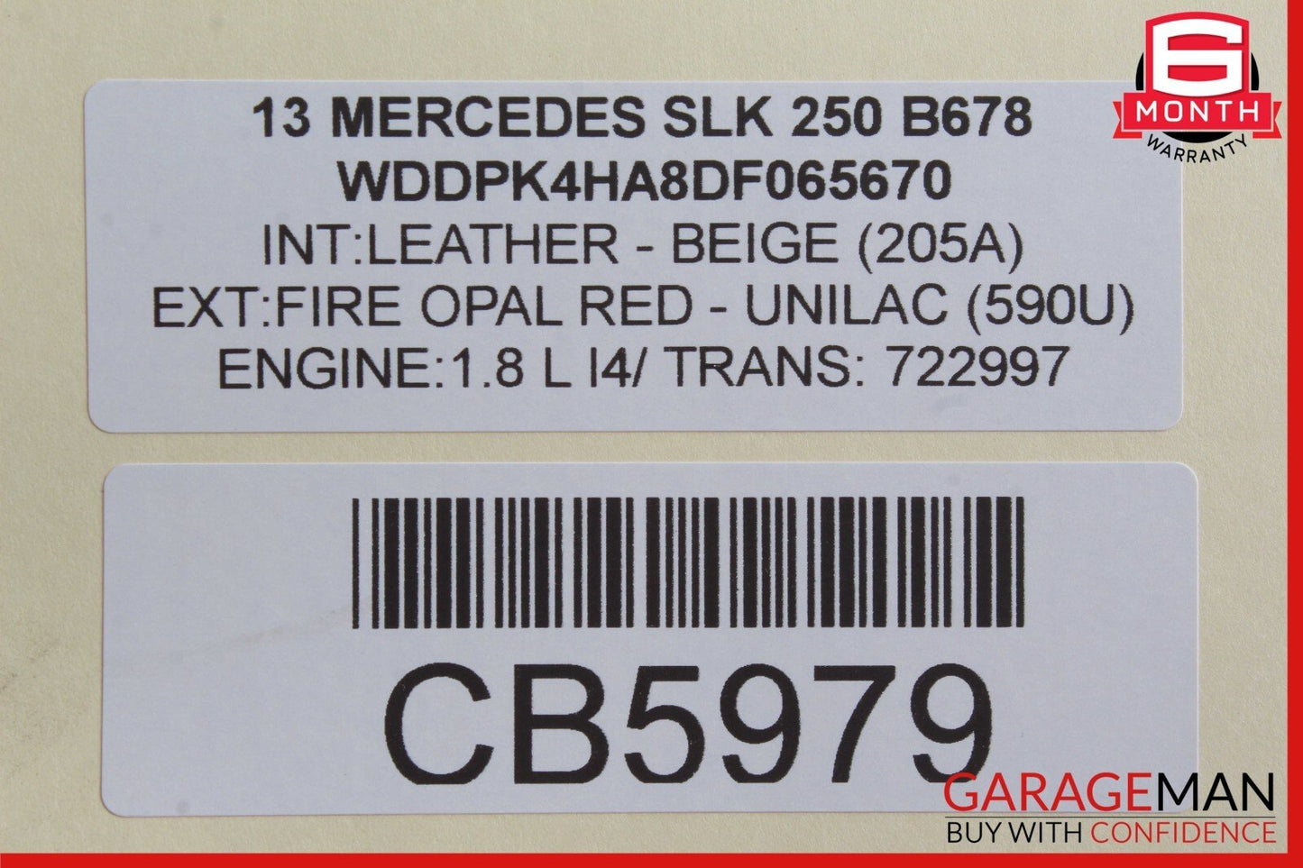 12-20 Mercedes R172 SLK250 SLC300 Front Dashboard A/C Air Vent OEM