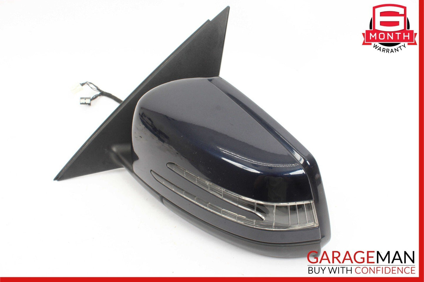 12-14 Mercedes W204 C300 Front Left Side Mirror Door Rear View Glass Blue OEM
