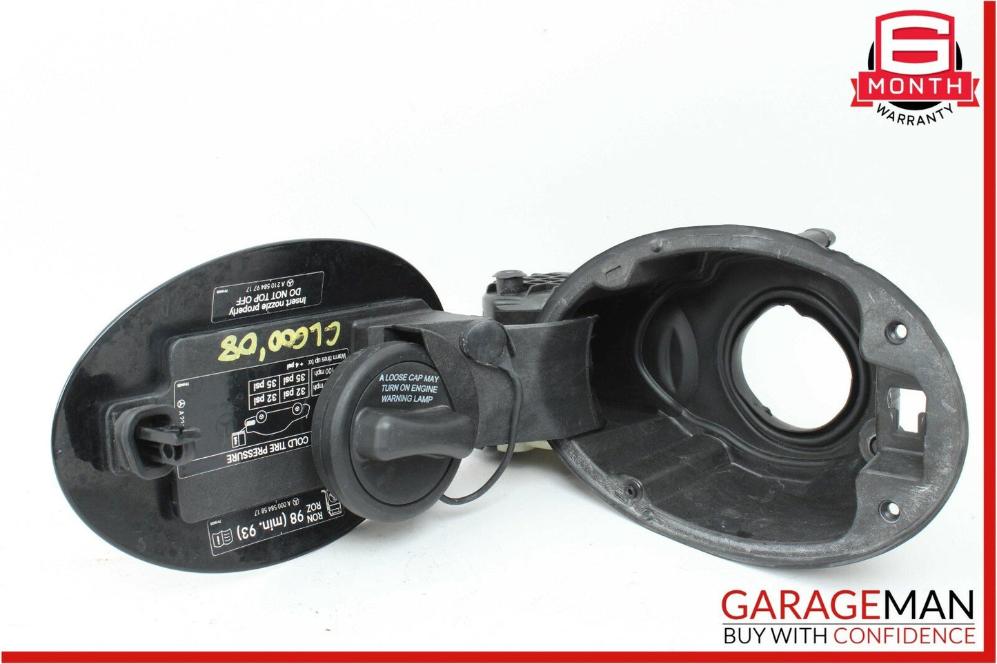 07-13 Mercedes W216 CL550 CL600 Fuel Gas Tank Lid Cover Flap Gas Cap Black