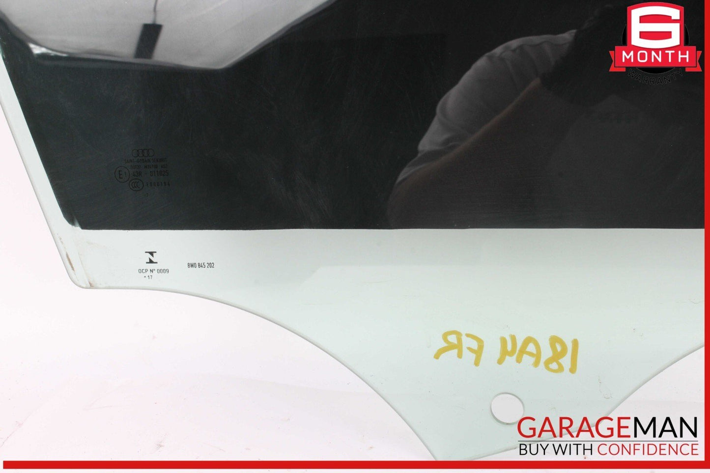 17-24 Audi A4 Front Right Passenger Side Door Window Glass 8W0845202 OEM