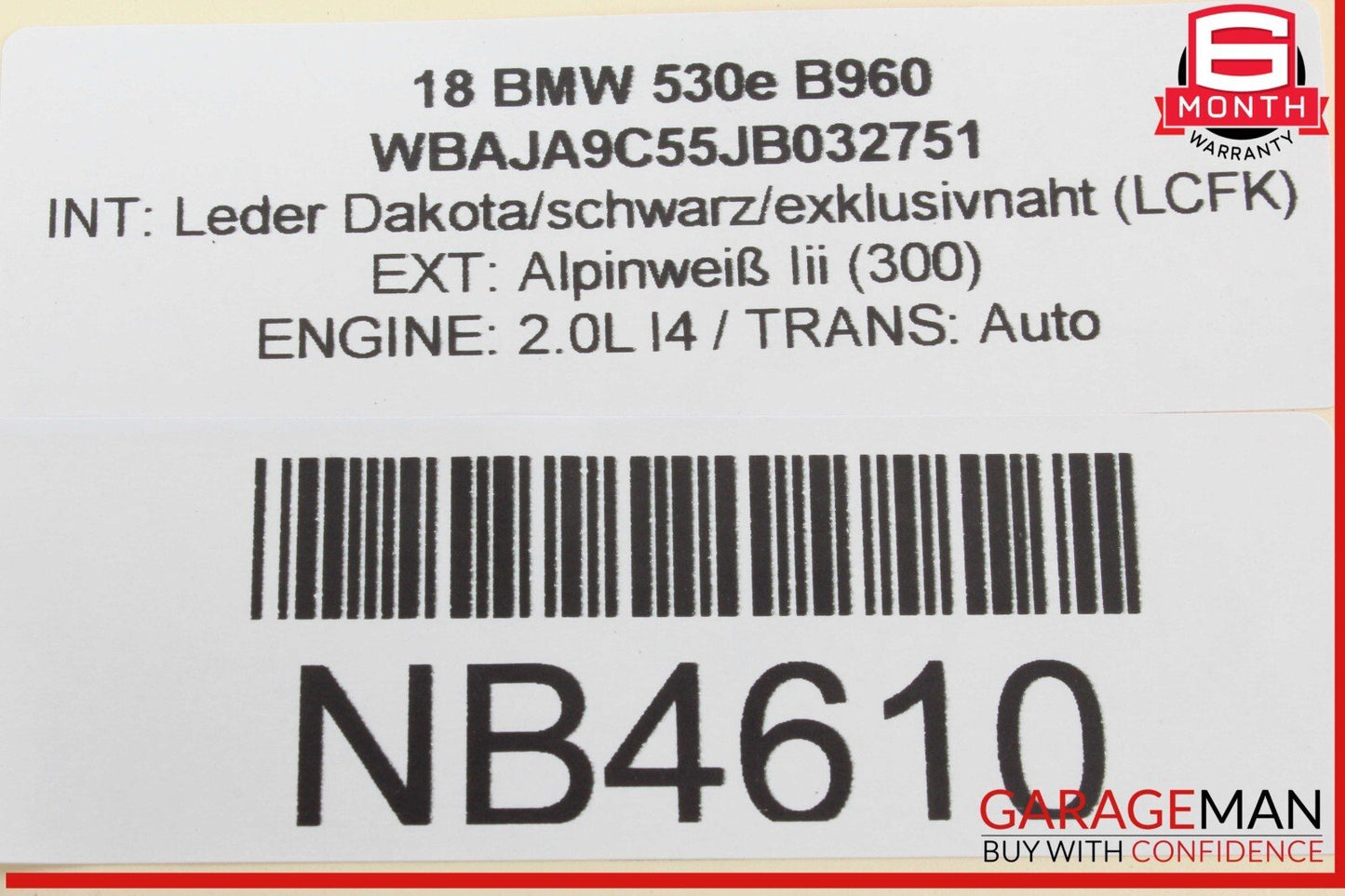 16-18 BMW 530E 330E Battery Charging Control Module Unit 6819838 OEM