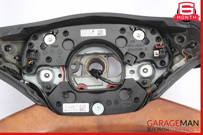10-14 Mercedes S65 AMG S550 4 Spoke Steering Wheel w/ Paddle Shifters Wood OEM