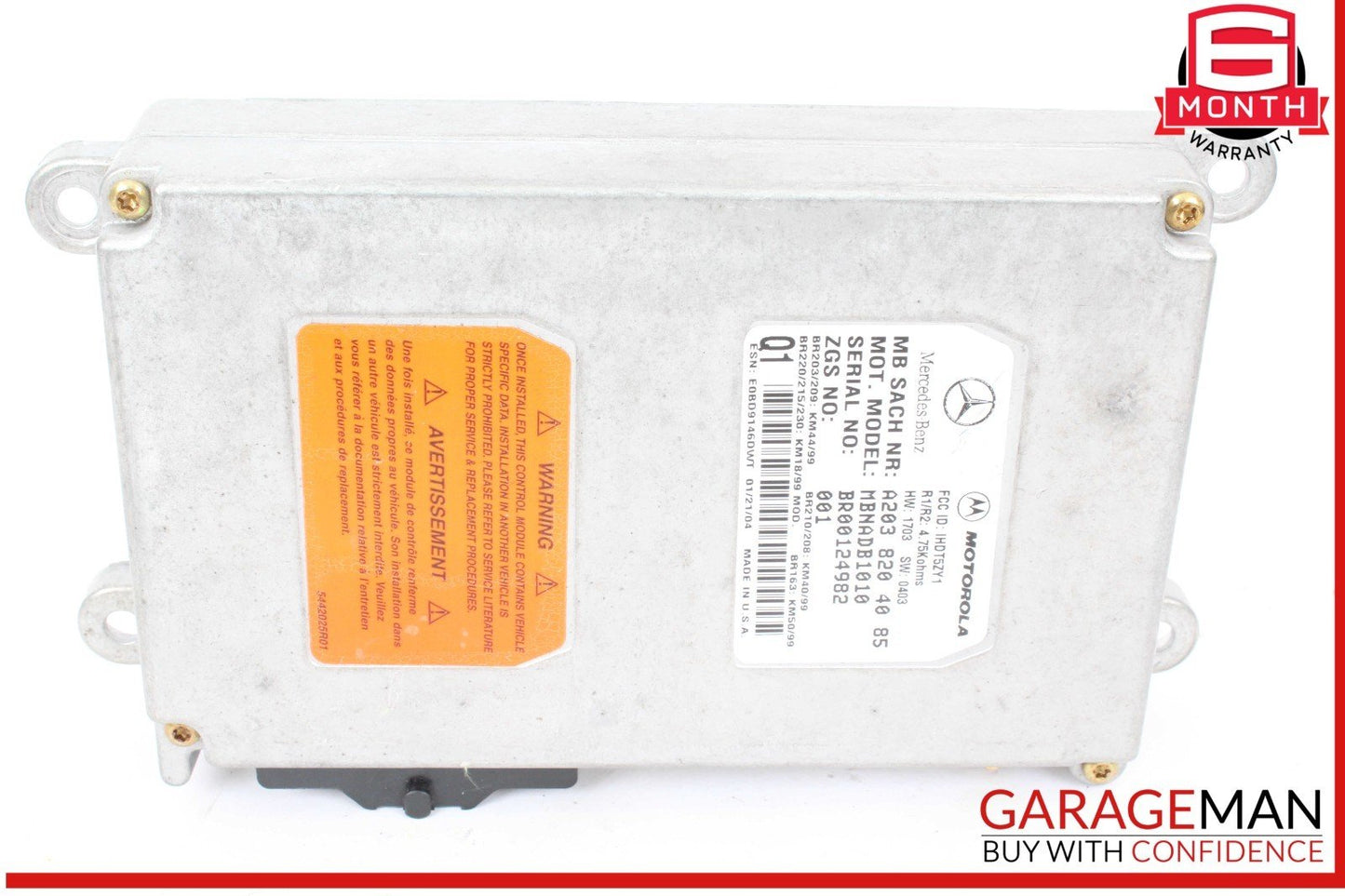 00-06 Mercedes R230 SL500 ML500 E55 AMG Voice Command Control Module Unit