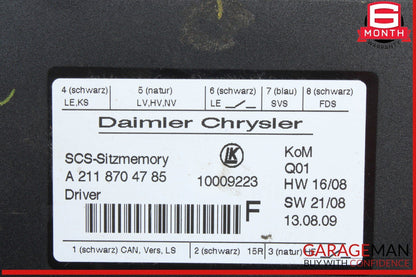 03-12 Mercedes X164 GL450 ML350 R350 Front Left Driver Side Seat Control Module