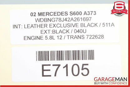 00-02 Mercedes W220 S600 S430 Anti Theft Alarm Signal Control Module Unit OEM