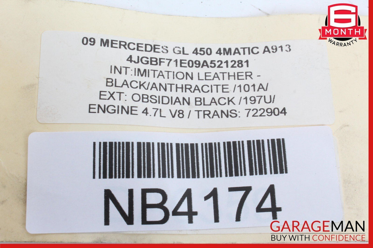 06-13 Mercedes X164 GL450 4MATIC Window Regulator Motor Front Right Side OEM