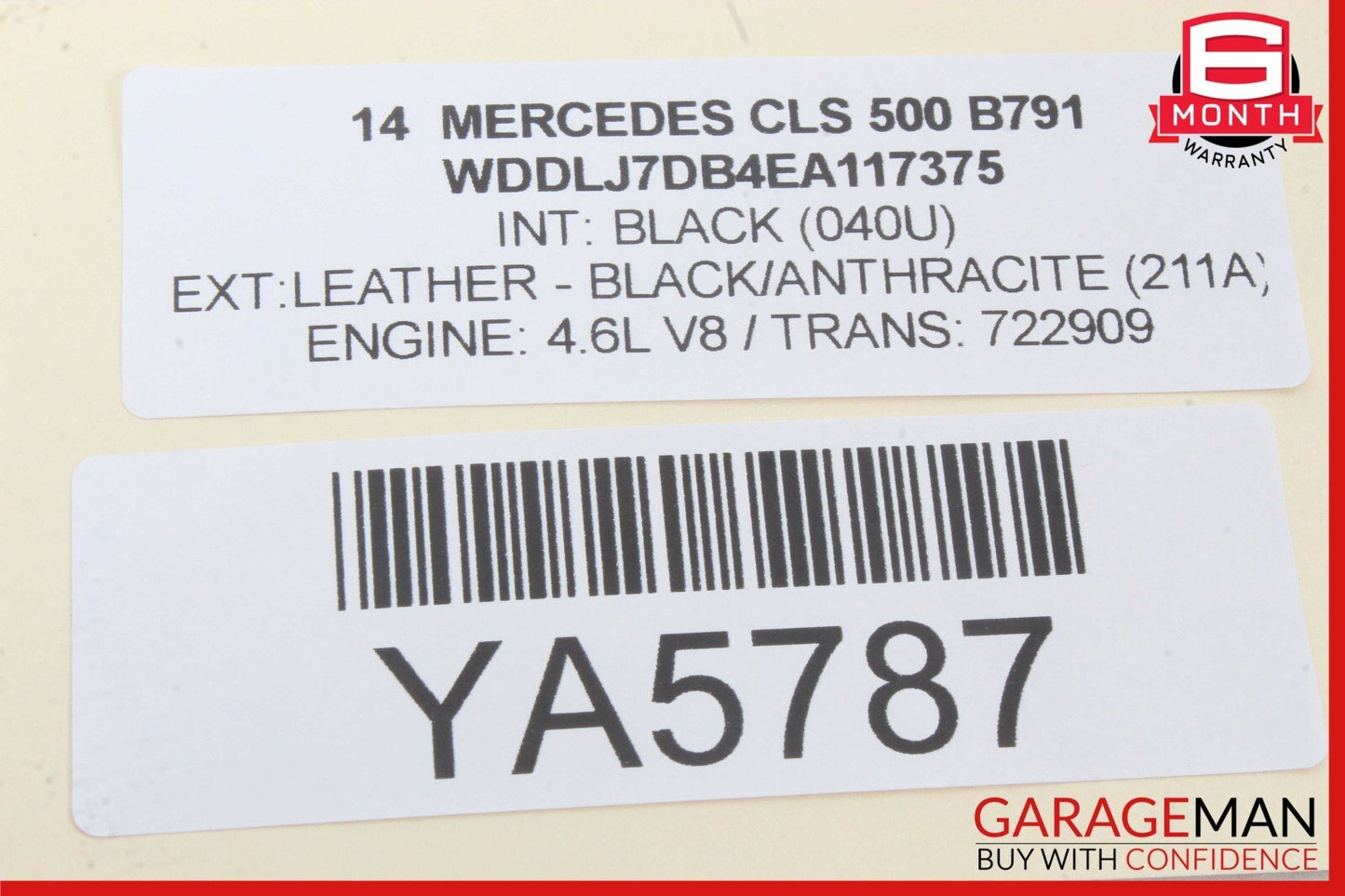 10-18 Mercedes W218 CLS500 E550 Rear Top Overhead Dome Light Reading Map OEM