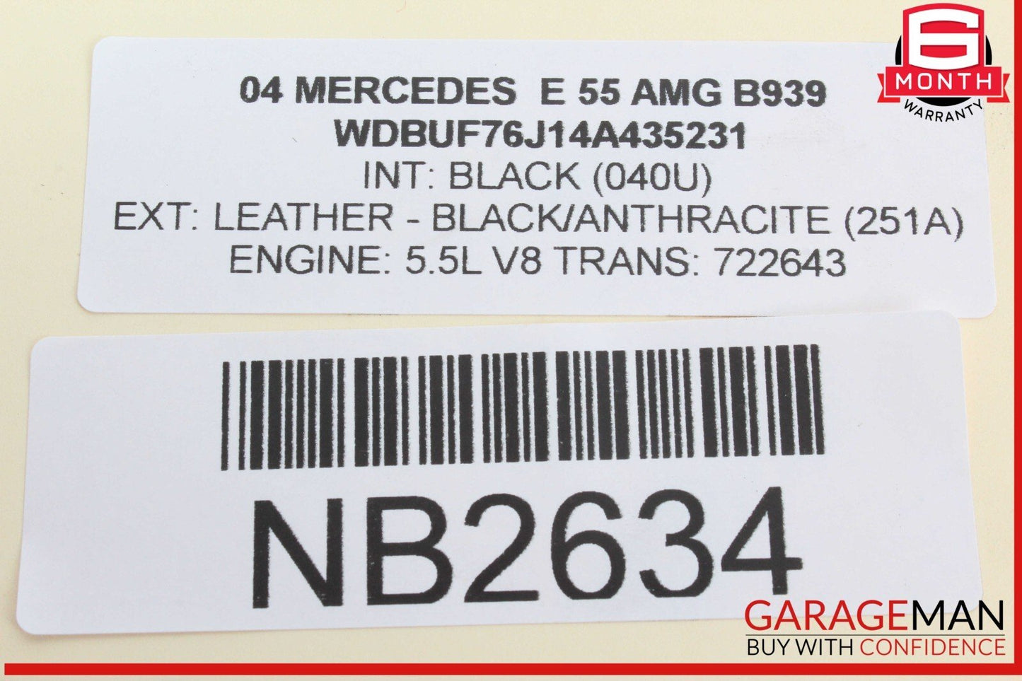03-09 Mercedes W211 E55 AMG Rear Left Driver Side Door Window Regulator Motor