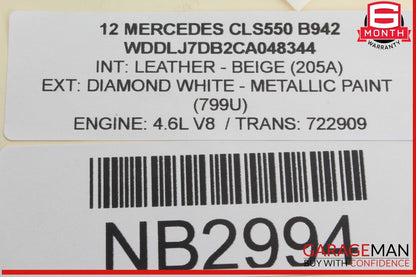 10-18 Mercedes W218 CLS550 Front Left Seat Control Module 1729007500 OEM