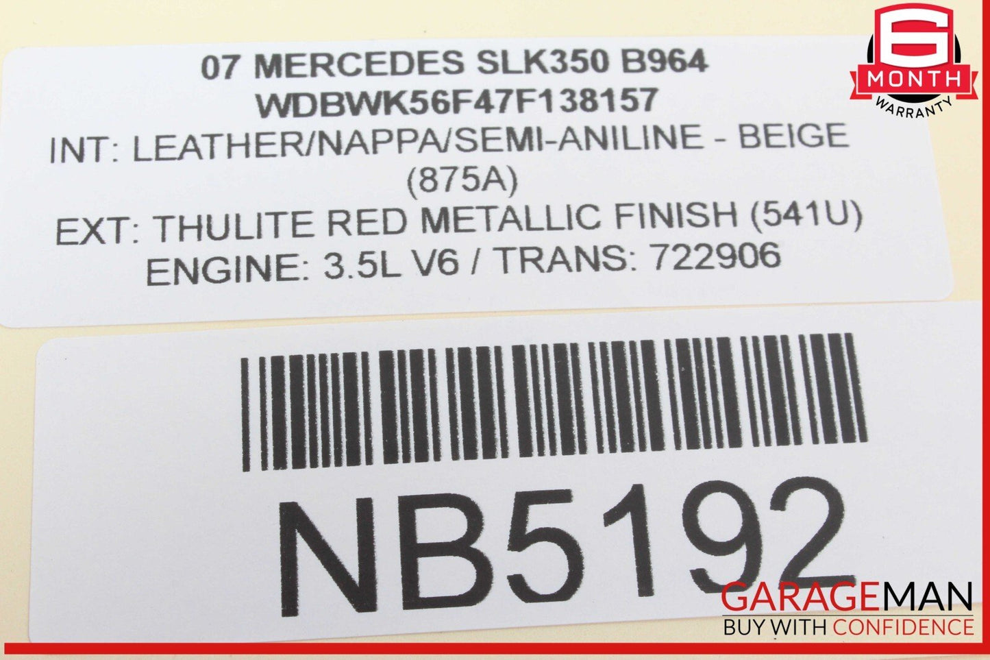 05-11 Mercedes R171 SLK350 SLK280 Convertible Top Roof Control Module Unit OEM