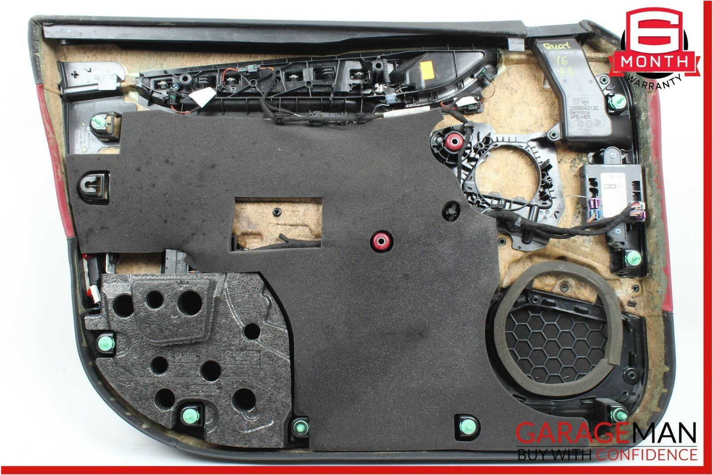14-18 Maserati Quattroporte Front Right Passenger Side Interior Door Panel Red
