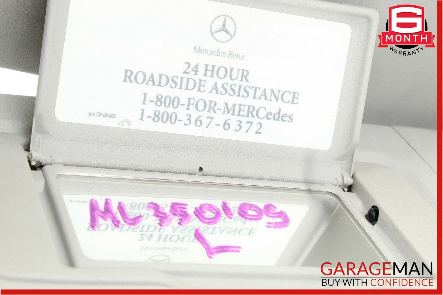 06-12 Mercedes W164 ML350 GL550 Front Left Side Sun Visor Sunvisor Shade Gray