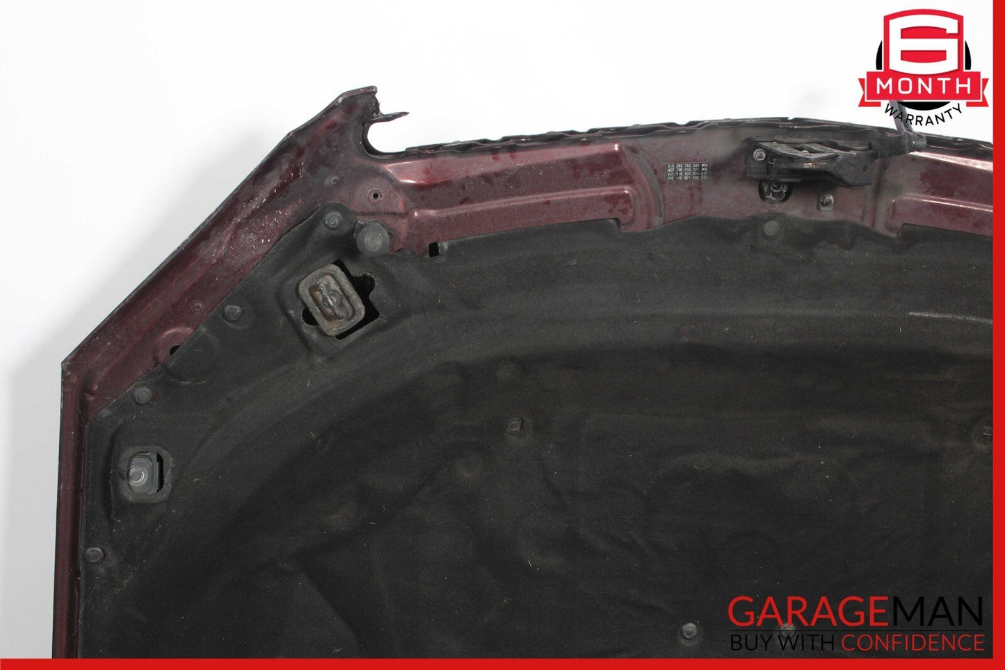 07-13 Mercedes W221 S550 Front Hood Bonnet Cover Panel Air Vent Assy Carneol Red