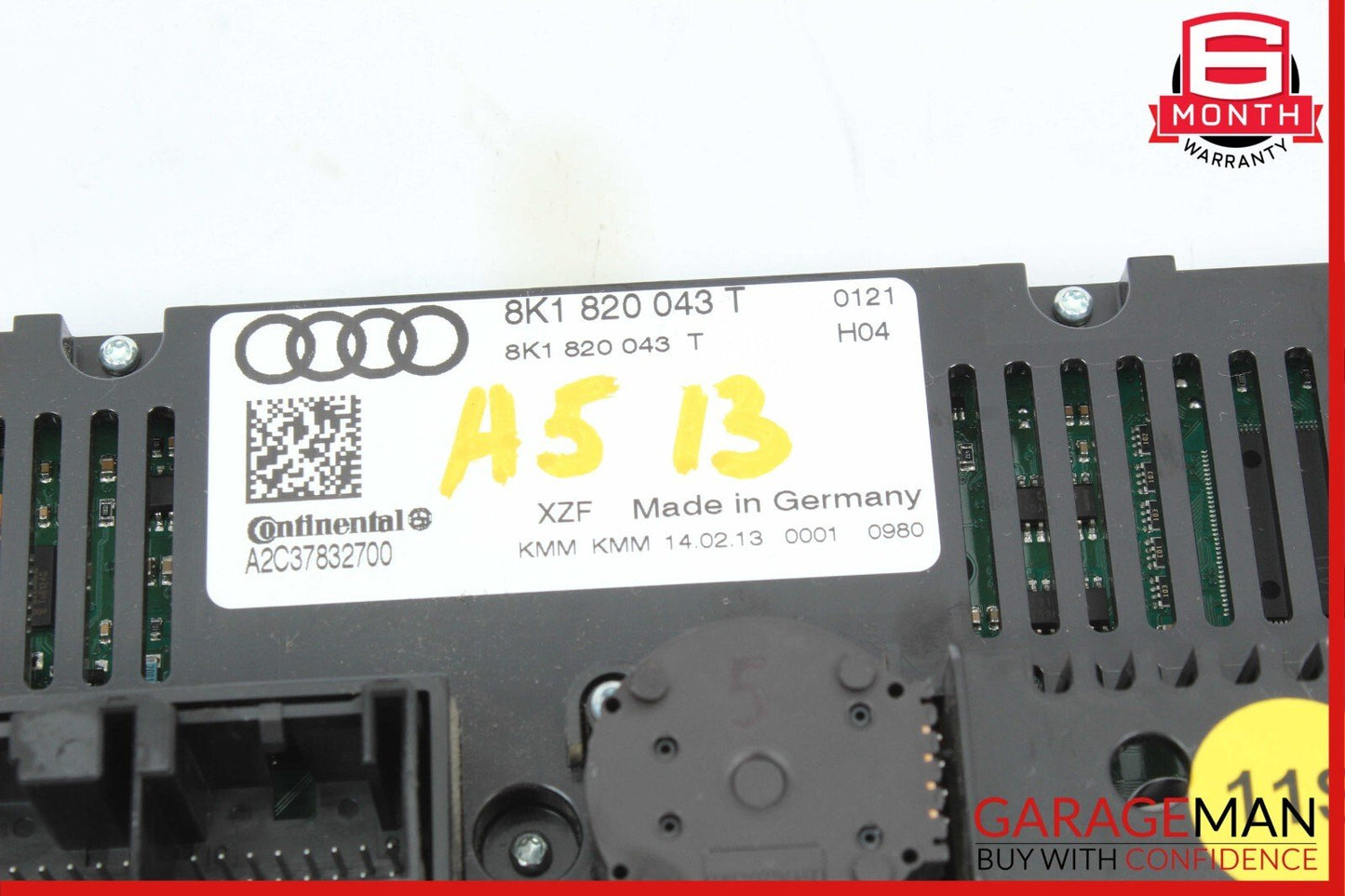 12-18 Audi A5 A6 A7 Front A/C AC Climate Control Switch Panel Assembly OEM