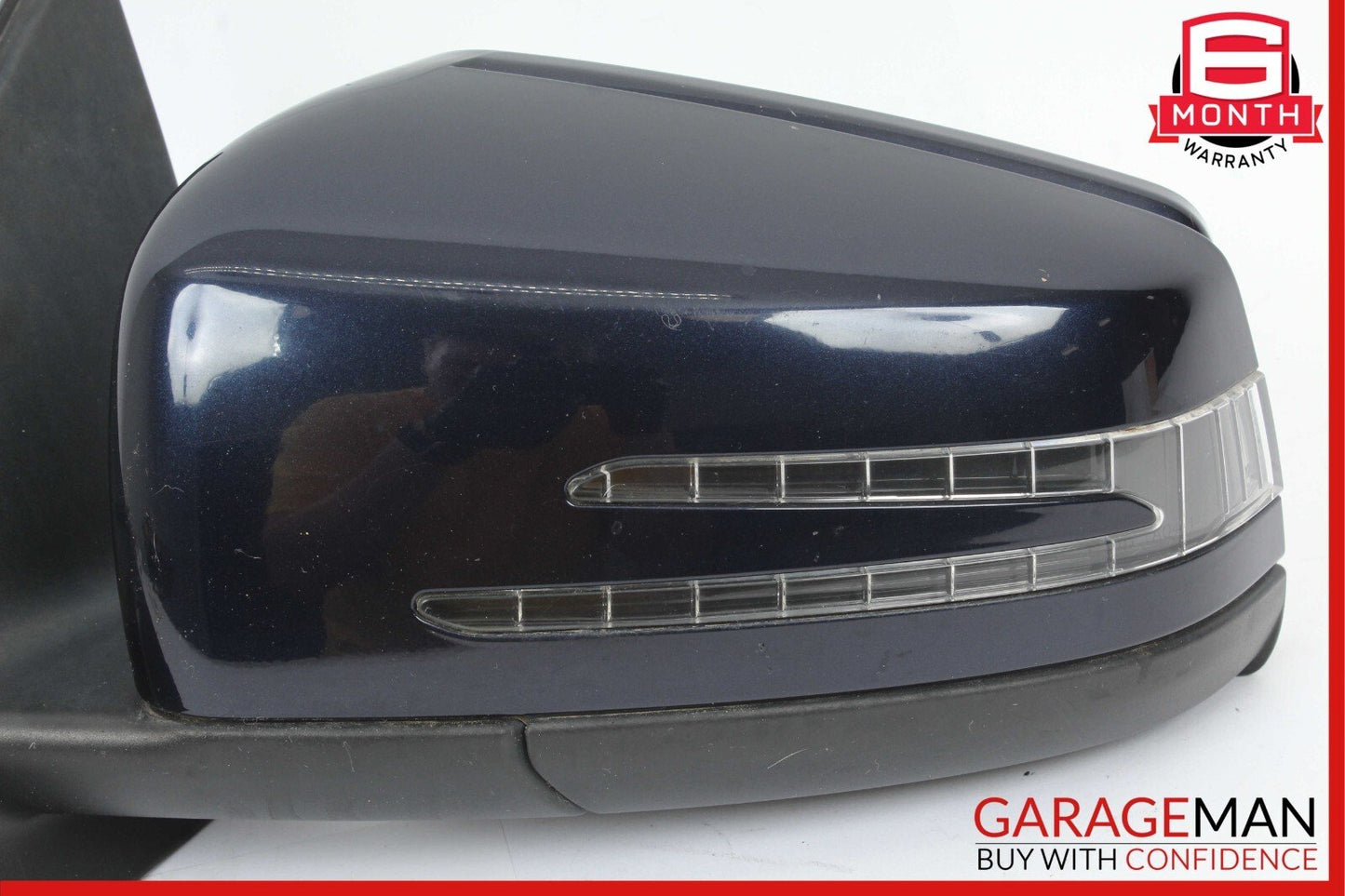 12-14 Mercedes W204 C250 C300 Front Left Side Mirror Door Rear View Black OEM