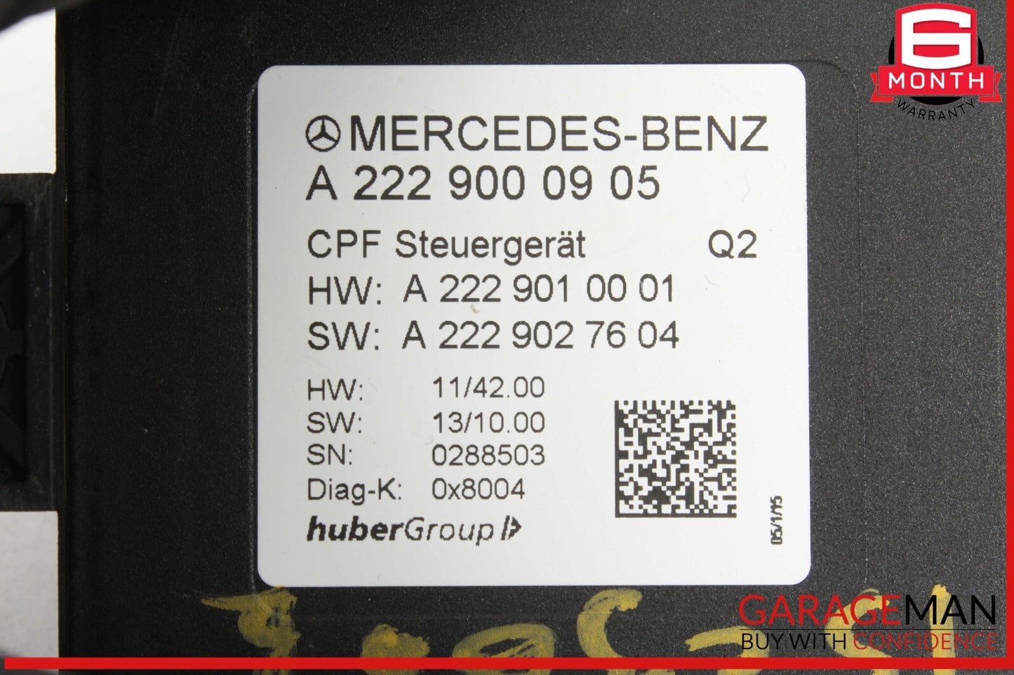 14-20 Mercedes W205 C300 GLC450 S600 Camera Soiling Prevention Control Unit OEM