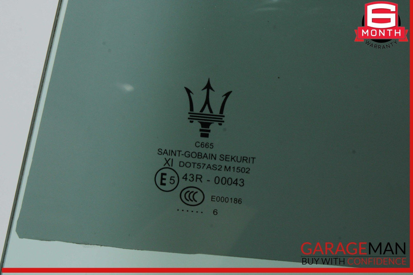 14-22 Maserati Ghibli M157 Rear Left Driver Side Door Window Glass OEM