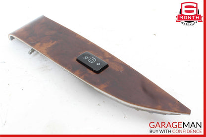 03-06 Mercedes W216 CL55 AMG Front Right Side Door Window Switch Trim Bezel Wood